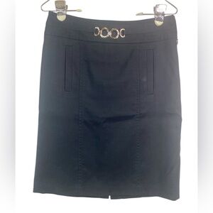 Ann Taylor Elegant Blue Lined Skirt with Silver Accents Women’s Size 2